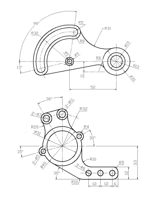 UG建模练习图纸100张
