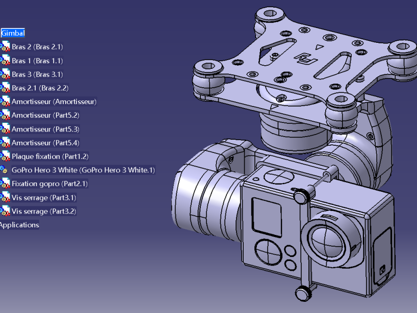 三轴云台三维图纸