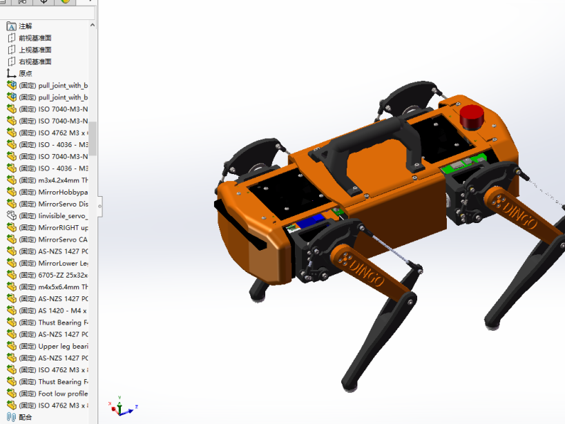 机器狗三维模型——有非常详细的结构，推荐下载