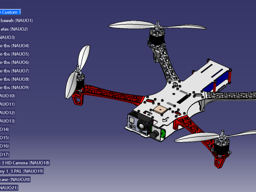 四轴航拍无人机模型