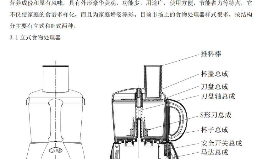 设计规范-食物处理器