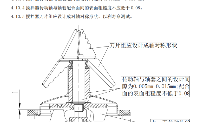 设计规范-家用食品搅拌器
