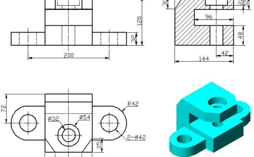 inventor三维建模练习图