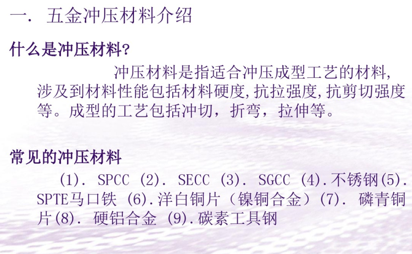 冲压模具结构及设计介绍